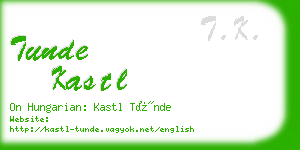 tunde kastl business card